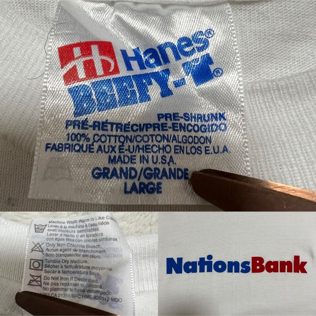 Hanes(ヘインズ)の【企業系】90s USA製 Hanes Tシャツ メンズ XL相当 メンズのトップス(Tシャツ/カットソー(半袖/袖なし))の商品写真