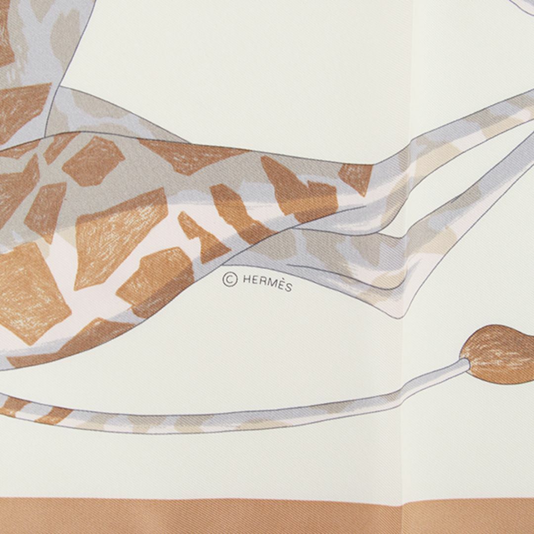 Hermes(エルメス)のエルメス カレ 90 スカーフ ストール レディース シルク エルメスストーリー ブラン 新品 1512 レディースのファッション小物(バンダナ/スカーフ)の商品写真
