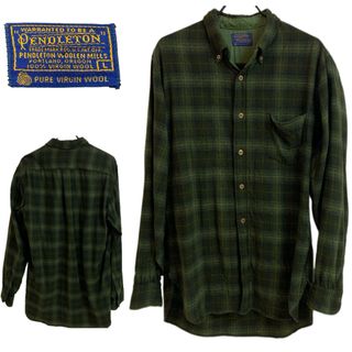 PENDLETON VINTAGE 60s USA製 チェックウールシャツ L