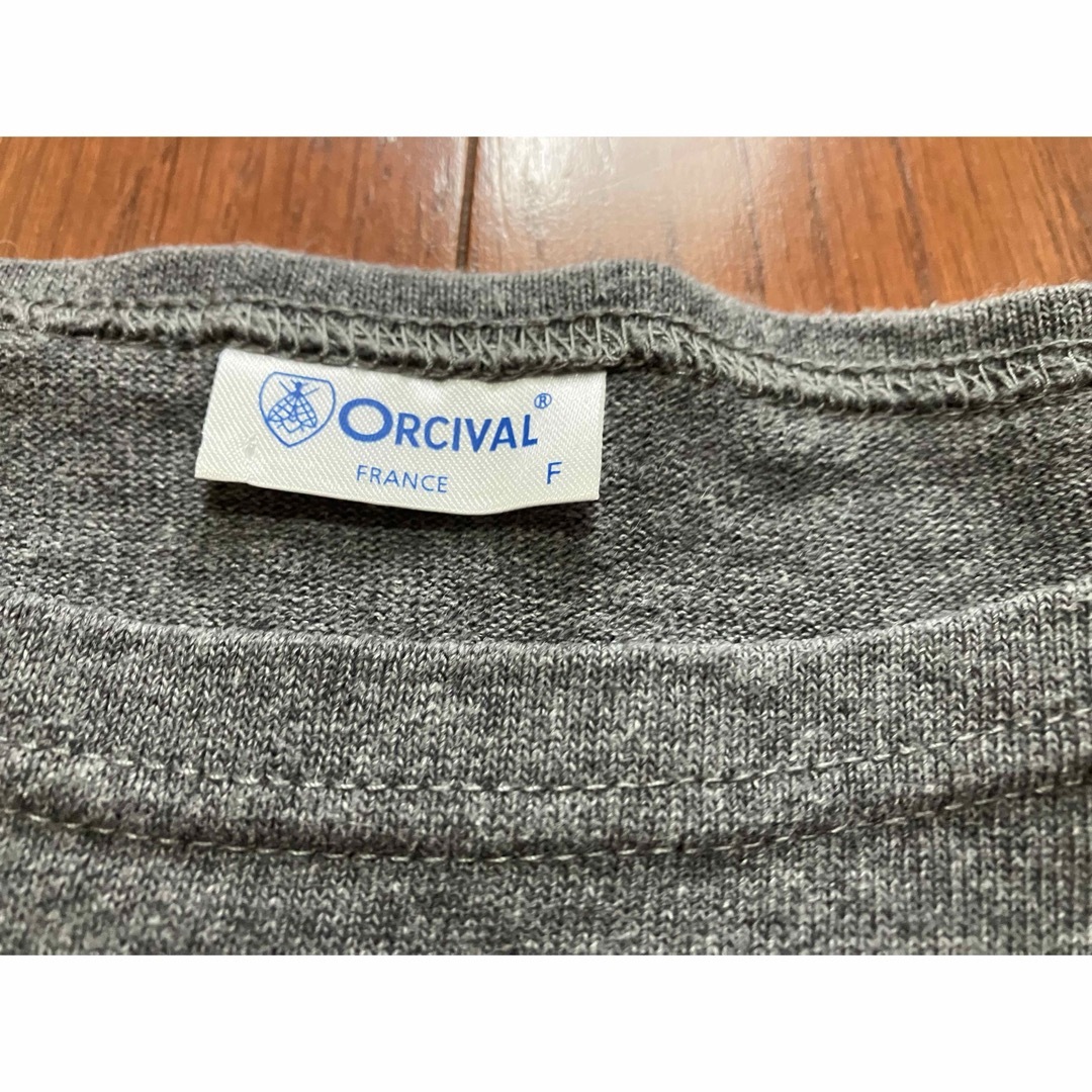 ORCIVAL(オーシバル)のORCIVAL フランス製 ワイドクルーネックTシャツ F グレー レディースのトップス(カットソー(長袖/七分))の商品写真