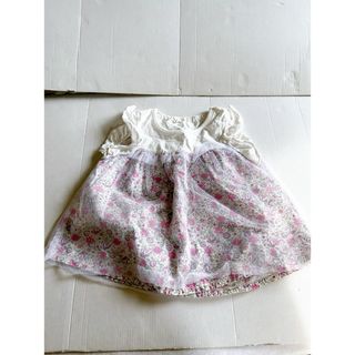 キムラタン(キムラタン)の美品　キムラタン100 かわいいチュール　花柄　トップス(Tシャツ/カットソー)