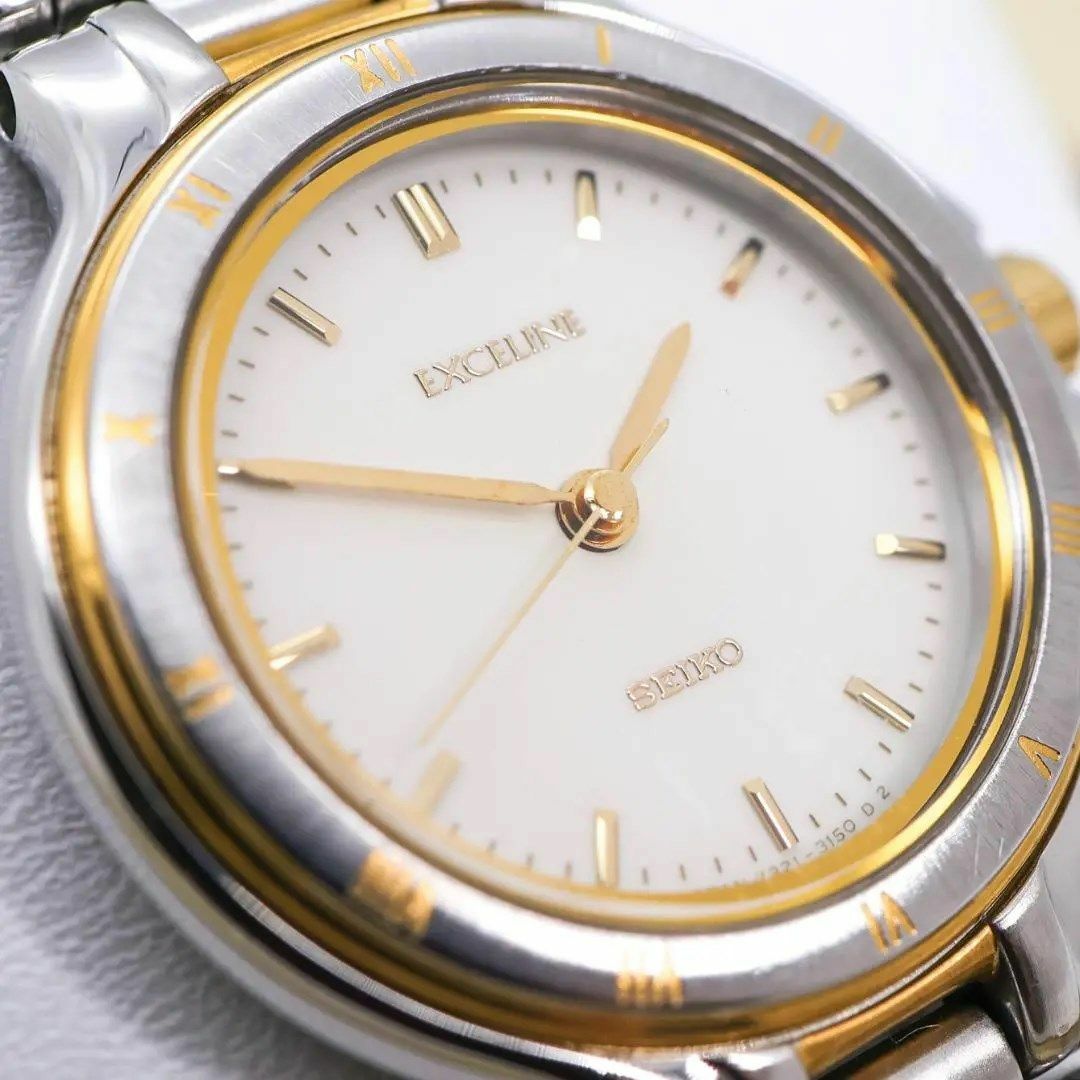 SEIKO(セイコー)の◆美品 稼働 SEIKO Exceline 腕時計 レディース 華奢 新品電池f レディースのファッション小物(腕時計)の商品写真
