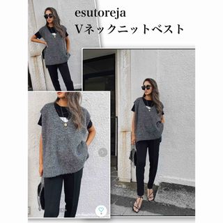 ALEXIA STAM - esutoreja♡V-neck knit vest エストレジャ