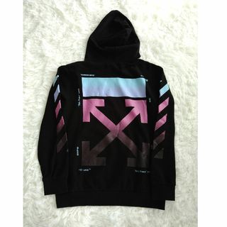 OFF-WHITE - オフホワイト　バックアローグラデーションプリントフードパーカー