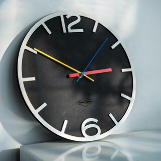 【色: ブラックA1】掛け時計 連続秒針 木製 掛け時計 おしゃれ 掛け時計 小(置時計)