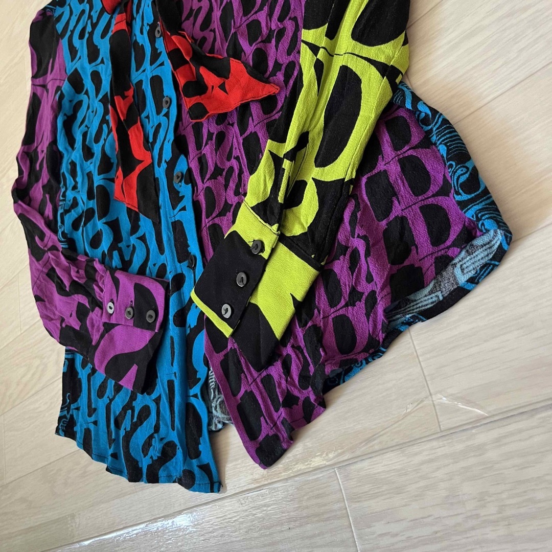 DESIGUAL(デシグアル)の【美品】デシグアル 総柄 ロングスリーブ シャツ JANICE Sサイズ 希少 レディースのトップス(シャツ/ブラウス(長袖/七分))の商品写真