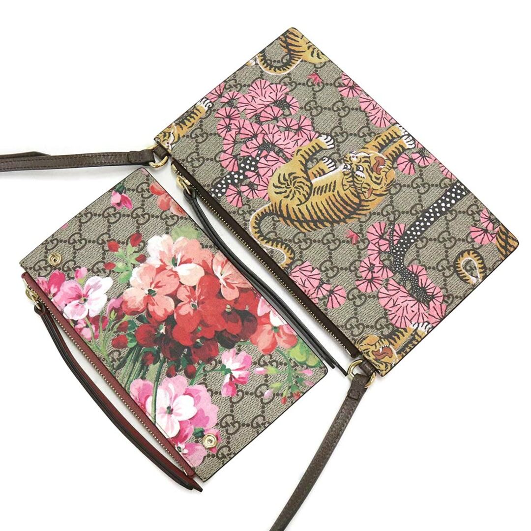 Gucci(グッチ)のグッチ ベンガルタイガー フラワー 花 ショルダーバッグ 斜め掛け GGスプリームキャンバス ベージュ マルチカラー ゴールド金具 454111 GUCCI（未使用保管品） レディースのバッグ(ショルダーバッグ)の商品写真