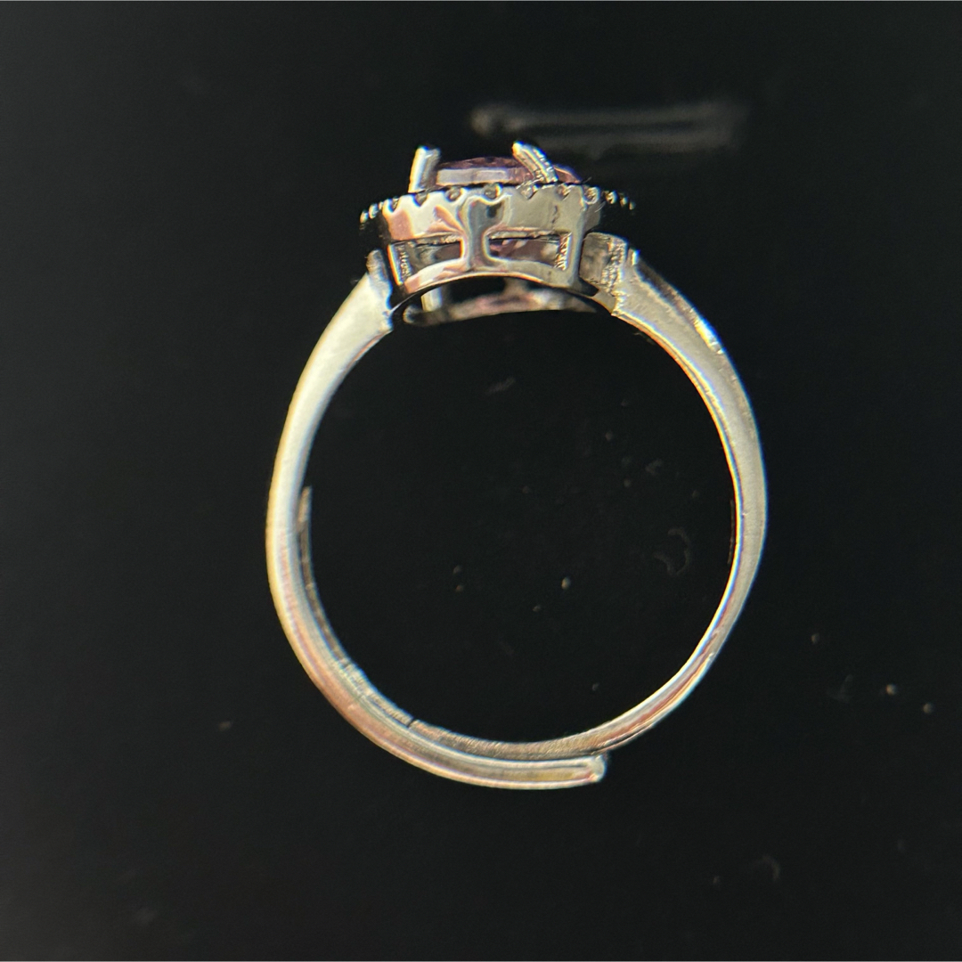 2号 カラーダイヤモンド ピンク オープンリング 指輪 レディースのアクセサリー(リング(指輪))の商品写真