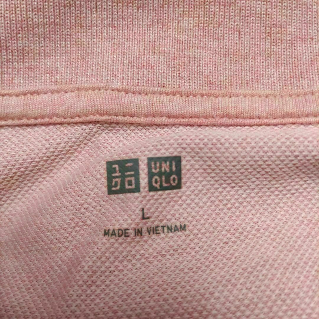 UNIQLO(ユニクロ)のUNIQLO ユニクロ DRY カノコ 半袖ポロシャツ ピンク Lサイズ メンズのトップス(ポロシャツ)の商品写真