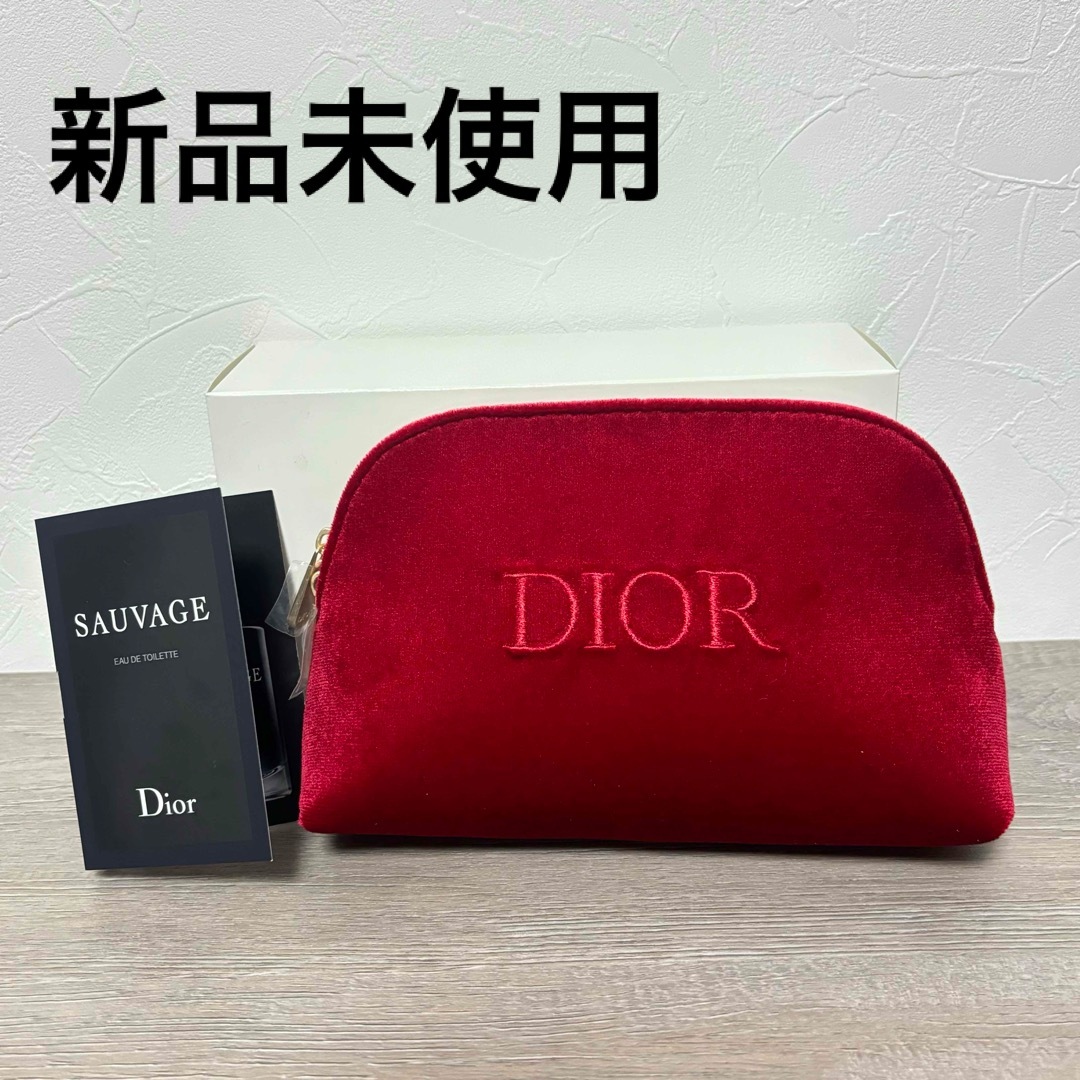 Christian Dior(クリスチャンディオール)のDior  ディオール　ノベルティ　ポーチ　赤　サンプル香水 レディースのファッション小物(ポーチ)の商品写真