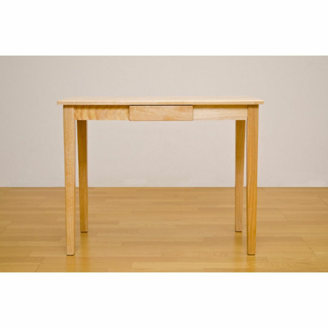 新品　送料無料　木製テーブル　90×45　ナチュラル インテリア/住まい/日用品の机/テーブル(ダイニングテーブル)の商品写真