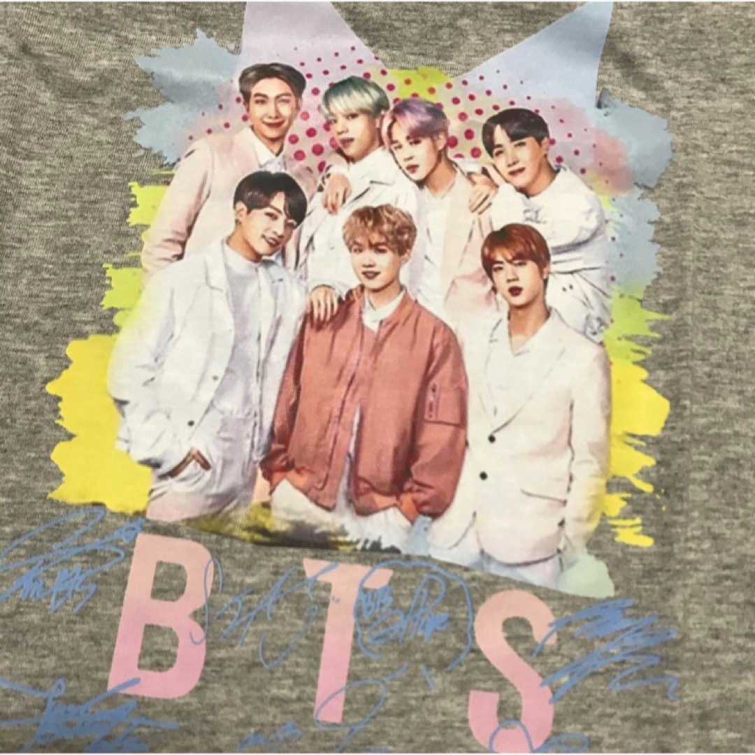 防弾少年団(BTS)(ボウダンショウネンダン)のBTS 半袖Tシャツ　レディースS グレー　LYS 防弾少年団　 レディースのトップス(Tシャツ(半袖/袖なし))の商品写真