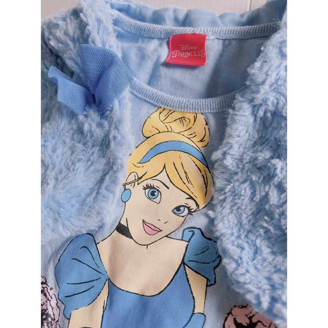 Disney(ディズニー)のディズニーランドに　シンデレラ　ふわふわつきTシャツ　 キッズ/ベビー/マタニティのキッズ服女の子用(90cm~)(Tシャツ/カットソー)の商品写真