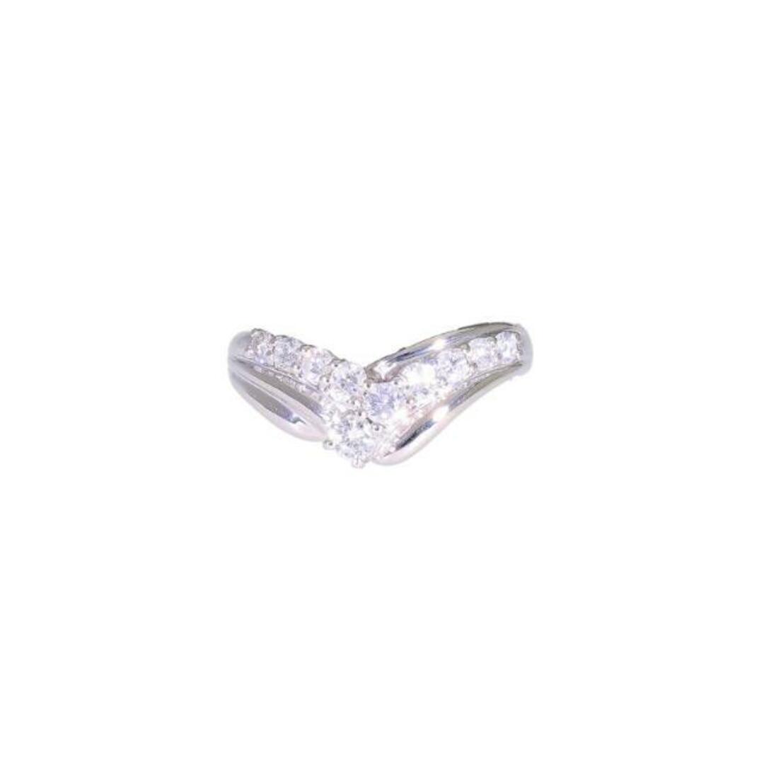 PT900ダイヤリング0.50ct/#12/ABランク/63【中古】 レディースのアクセサリー(リング(指輪))の商品写真