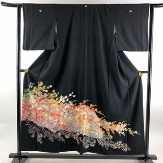 黒留袖 身丈155cm 裄丈63cm 正絹 秀品 【中古】(着物)