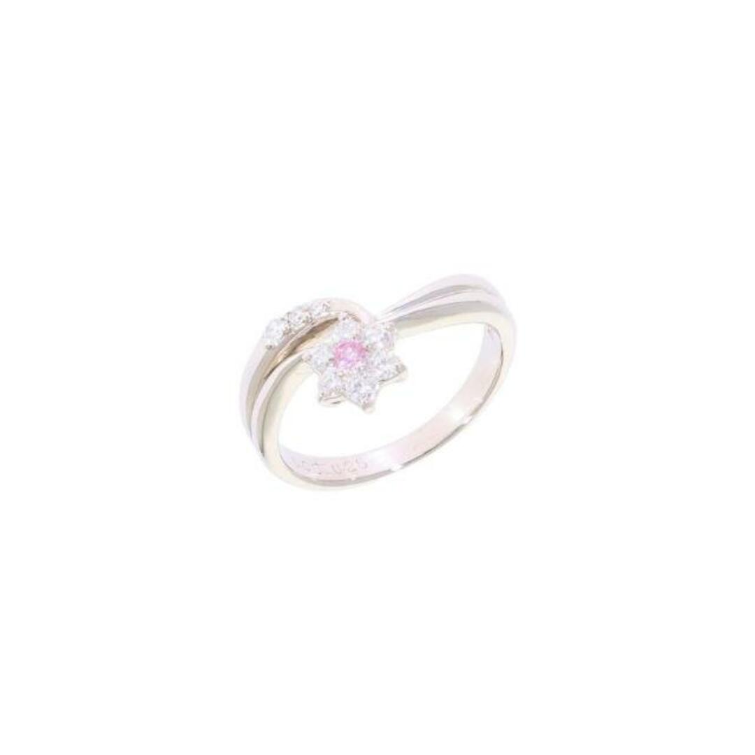 ◎Pt900ピンクダイヤリング0.055/0.25ct ソ/Aランク/59【中古】 レディースのアクセサリー(リング(指輪))の商品写真