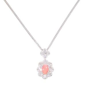 <br>◎Pt900/850コンクパールダイヤネックレス0.58/D0.62ct ソ/Aランク/59【中古】