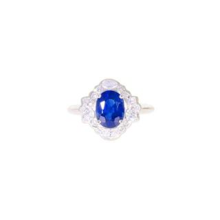 <br>◎PT900サファイアダイヤリング2.34/D0.69ct/Aランク/59【中古】(リング(指輪))