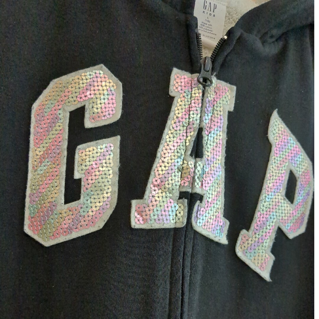 GAP Kids(ギャップキッズ)の中古・GAP KIDS 裏ボアパーカー キッズLサイズ キッズ/ベビー/マタニティのキッズ服女の子用(90cm~)(ジャケット/上着)の商品写真