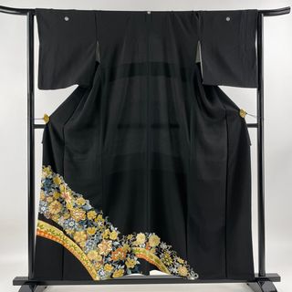 黒留袖 身丈156.5cm 裄丈64cm 正絹 秀品 【中古】(着物)