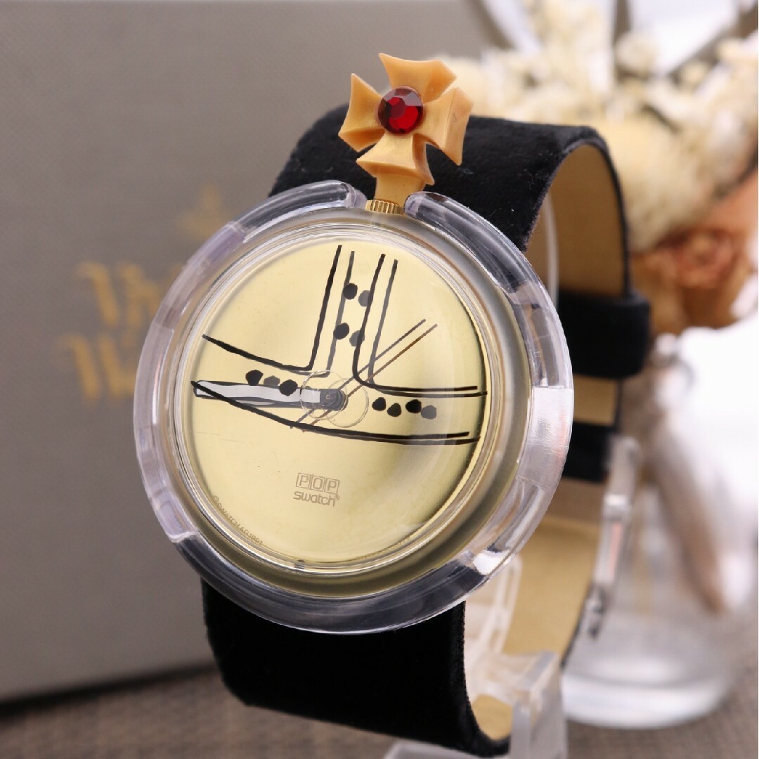 Vivienne Westwood(ヴィヴィアンウエストウッド)の付属品付き【新品電池】VivienneWestwood×swatch コラボ時計 メンズの時計(腕時計(アナログ))の商品写真