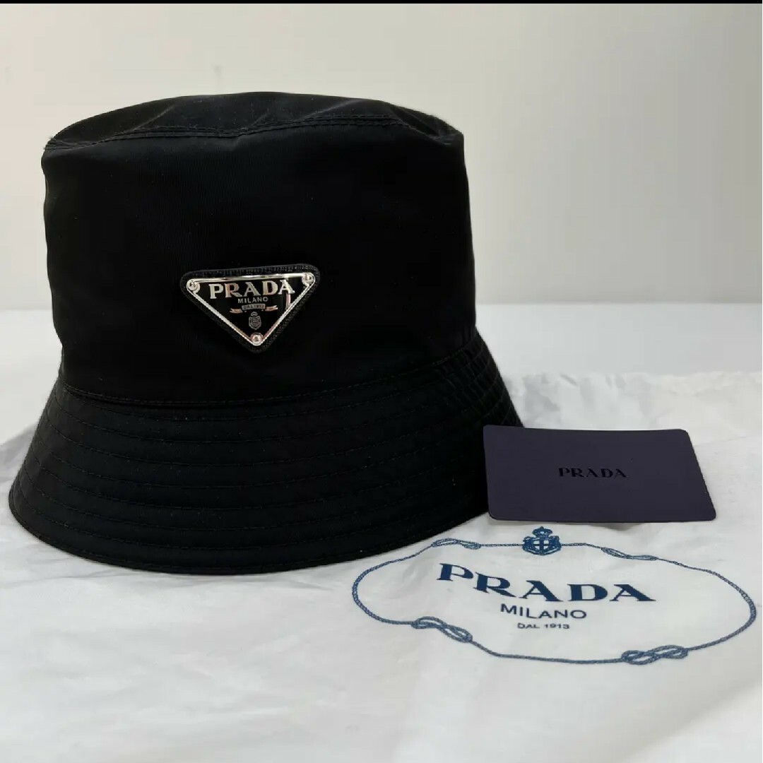 PRADA(プラダ)の【PRADA】ハット REナイロン Sサイズ (ブラック)  新品 レディースの帽子(ハット)の商品写真