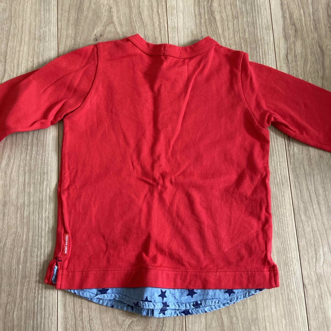 mikihouse(ミキハウス)のミキハウス　ロンＴ赤サイズ80 プッチー  キッズ/ベビー/マタニティのベビー服(~85cm)(シャツ/カットソー)の商品写真