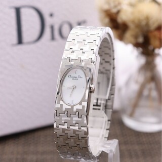 クリスチャンディオール(Christian Dior)の付属品付き【新品電池】ChristianDior D70-100/ホワイトシェル(腕時計)