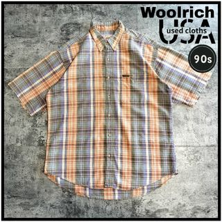 ウールリッチ(WOOLRICH)の【C182】Woolrich 90s USA古着 マドラスチェック半袖シャツ(シャツ)