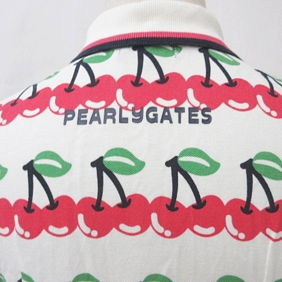 PEARLY GATES(パーリーゲイツ)のパーリーゲイツ ゴルフ ワンピース ポロ 半袖 プリーツ 白 赤 ホワイト 0 スポーツ/アウトドアのゴルフ(ウエア)の商品写真