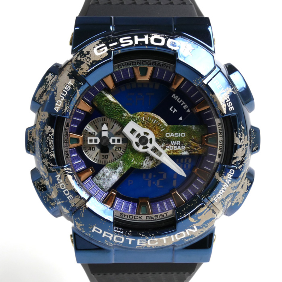 CASIO(カシオ)のCASIO カシオ G-SHOCK 地球モチーフ 腕時計 電池式 GM-110EARTH-1AJR メンズ【中古】【美品】 メンズの時計(腕時計(アナログ))の商品写真