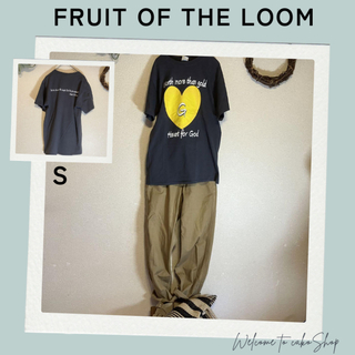 FRUIT OF THE LOOM - フルーツオブザルーム　♡プリントTシャツS　男女兼用　バックプリント　大人可愛い