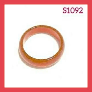 429-2  #1　天然石メノウ 瑪瑙 アゲート 甲丸 リング 指輪  14号　(リング(指輪))