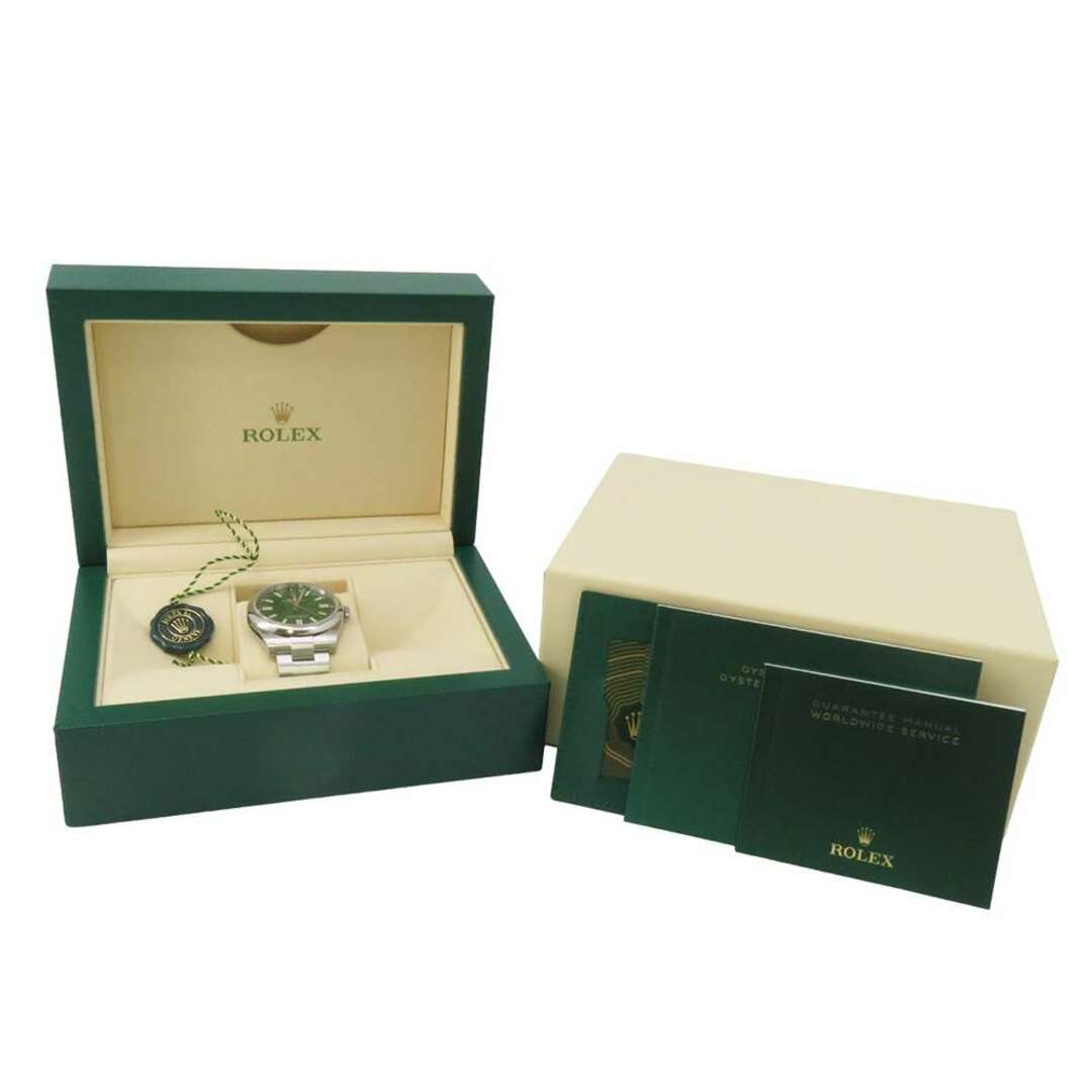 ROLEX(ロレックス)のロレックス オイスターパーペチュアル 124300 ROLEX 腕時計 グリーン文字盤 メンズの時計(腕時計(アナログ))の商品写真