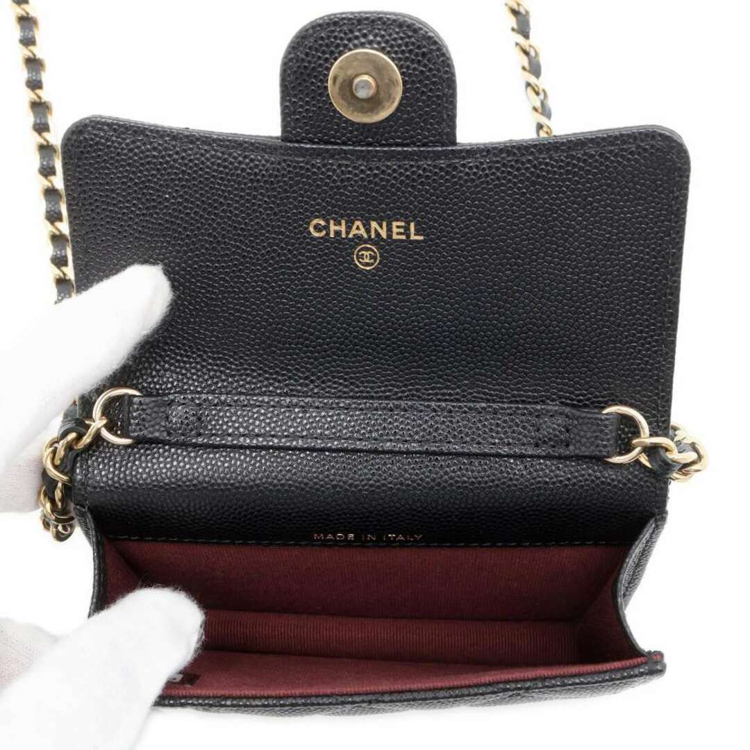 CHANEL(シャネル)のシャネル チェーンショルダーバッグ ココマーク マトラッセ キャビアスキン AP2727 CHANEL ポシェット 黒 レディースのバッグ(ショルダーバッグ)の商品写真