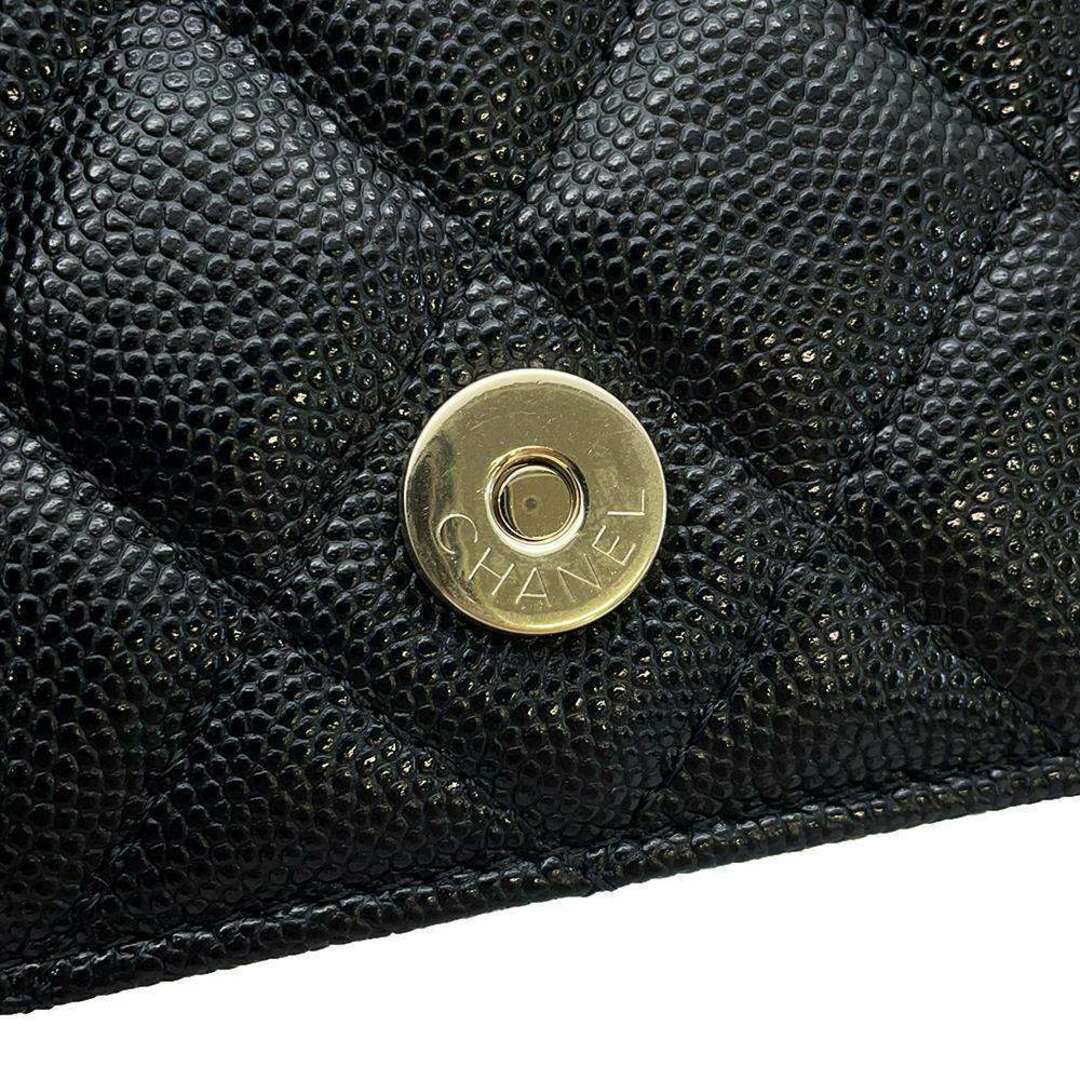 CHANEL(シャネル)のシャネル チェーンショルダーバッグ ココマーク マトラッセ キャビアスキン AP2727 CHANEL ポシェット 黒 レディースのバッグ(ショルダーバッグ)の商品写真