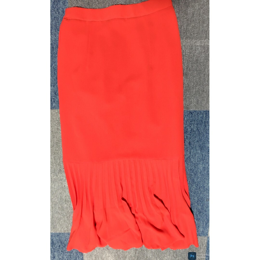 GRL(グレイル)のGRL■切り替えプリーツスカート■レッド赤■試着のみ レディースのスカート(ロングスカート)の商品写真