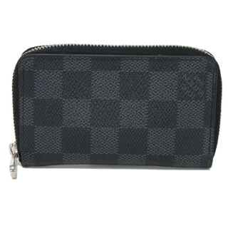 ルイヴィトン(LOUIS VUITTON)のLOUIS VUITTON ルイ・ヴィトン ジッピーコインパース ブラック グレー 旧型 ラウンドファスナー 財布 市松模様 ビトン ダミエ グラフィット ノワール コインケース N63076(コインケース/小銭入れ)