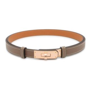 エルメス(Hermes)のエルメス ケリーベルト エトゥープ/ピンクゴールド金具 ヴォーエプソン B刻印 HERMES べルト(ベルト)