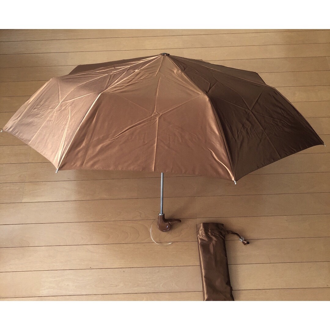 Furla(フルラ)の【新品】FURLA 折りたたみ傘 ブラウン 茶 フルラ アヒル カルガモ あひる レディースのファッション小物(傘)の商品写真