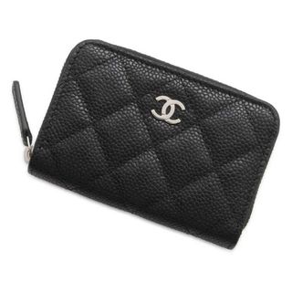 シャネル(CHANEL)のシャネル コインケース マトラッセ ココマーク キャビアスキン クラシック ジップ AP0216 CHANEL 財布 カードケース 黒(コインケース)