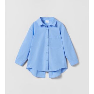 ザラキッズ(ZARA KIDS)のZARA キッズ　カットアウトバック　ポプリシャツ(ブラウス)