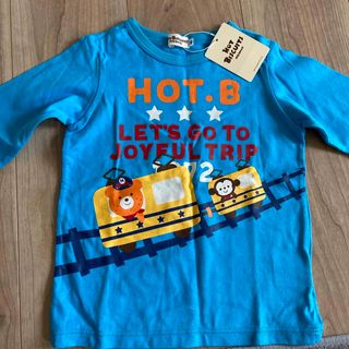 ホットビスケッツ(HOT BISCUITS)のミキハウス　新品ホットビスケッツ ロンＴ青90センチ(Tシャツ/カットソー)