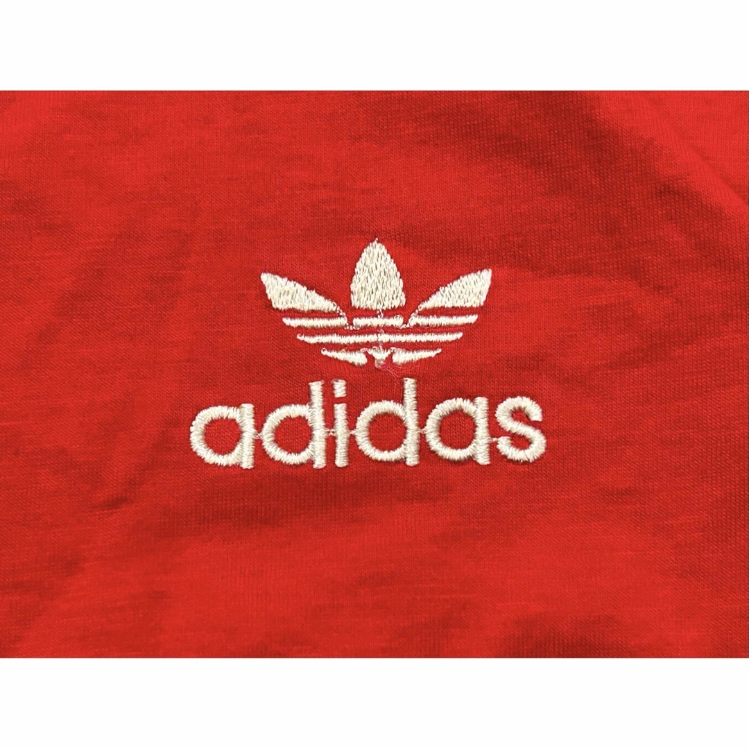 adidas(アディダス)の80年代　新品未使用　タグ付き　アディダス　デッドストック　半袖Tシャツ　赤　M メンズのトップス(Tシャツ/カットソー(半袖/袖なし))の商品写真