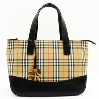 バーバリー(BURBERRY)のBURBERRY バーバリー/ノバチェック柄キャンバスハンドBE/BK/ABランク/75【中古】(ハンドバッグ)