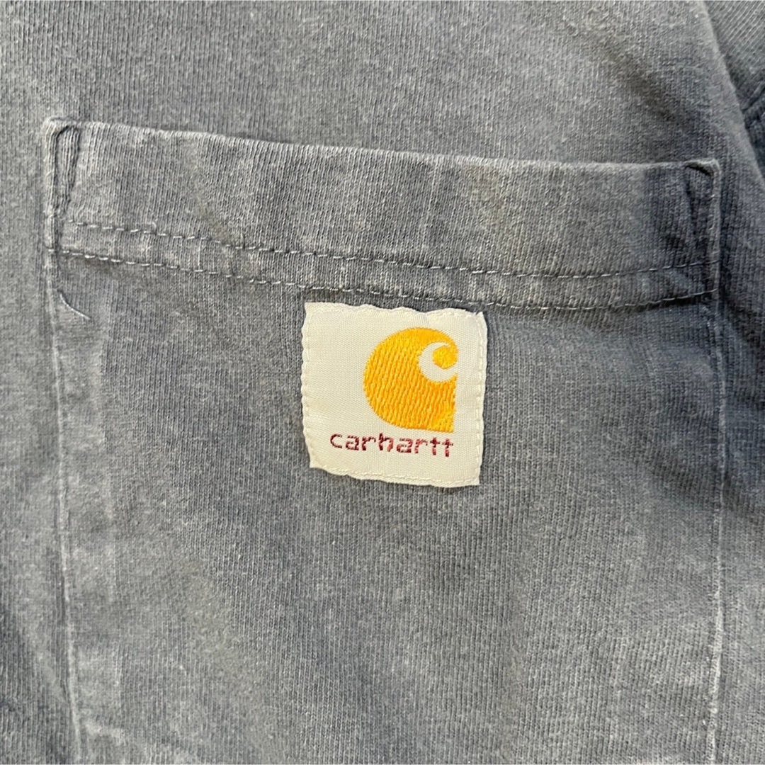 carhartt(カーハート)の【カーハート】半袖Tシャツ　胸ポケット　ワンポイントロゴ　ダークグレー42 メンズのトップス(Tシャツ/カットソー(半袖/袖なし))の商品写真