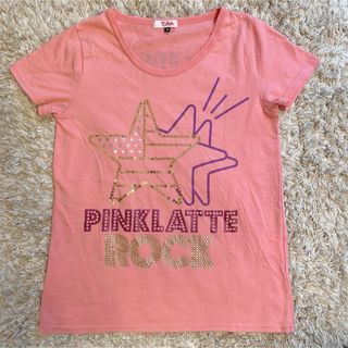 ピンクラテ(PINK-latte)のピンクラテ　pinklatte 半袖Tシャツ　半袖　M ピンク　星　スター(Tシャツ/カットソー)