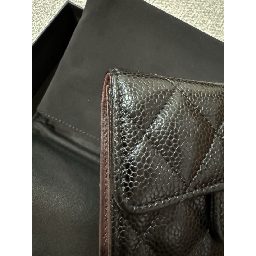 CHANEL(シャネル)のCHANEL シャネル  クラシック キャビアスキン  レディース 三つ折り財布 レディースのファッション小物(財布)の商品写真