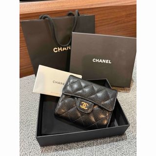 CHANEL - CHANEL シャネル  クラシック キャビアスキン  レディース 三つ折り財布