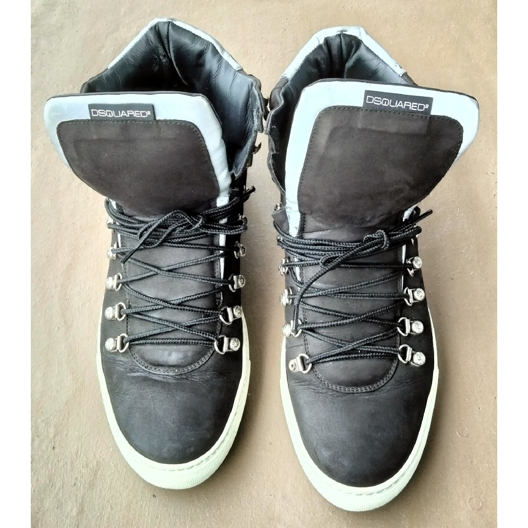 DSQUARED2(ディースクエアード)のDSQUARED2 レザーハイカットスニーカー メンズの靴/シューズ(ブーツ)の商品写真